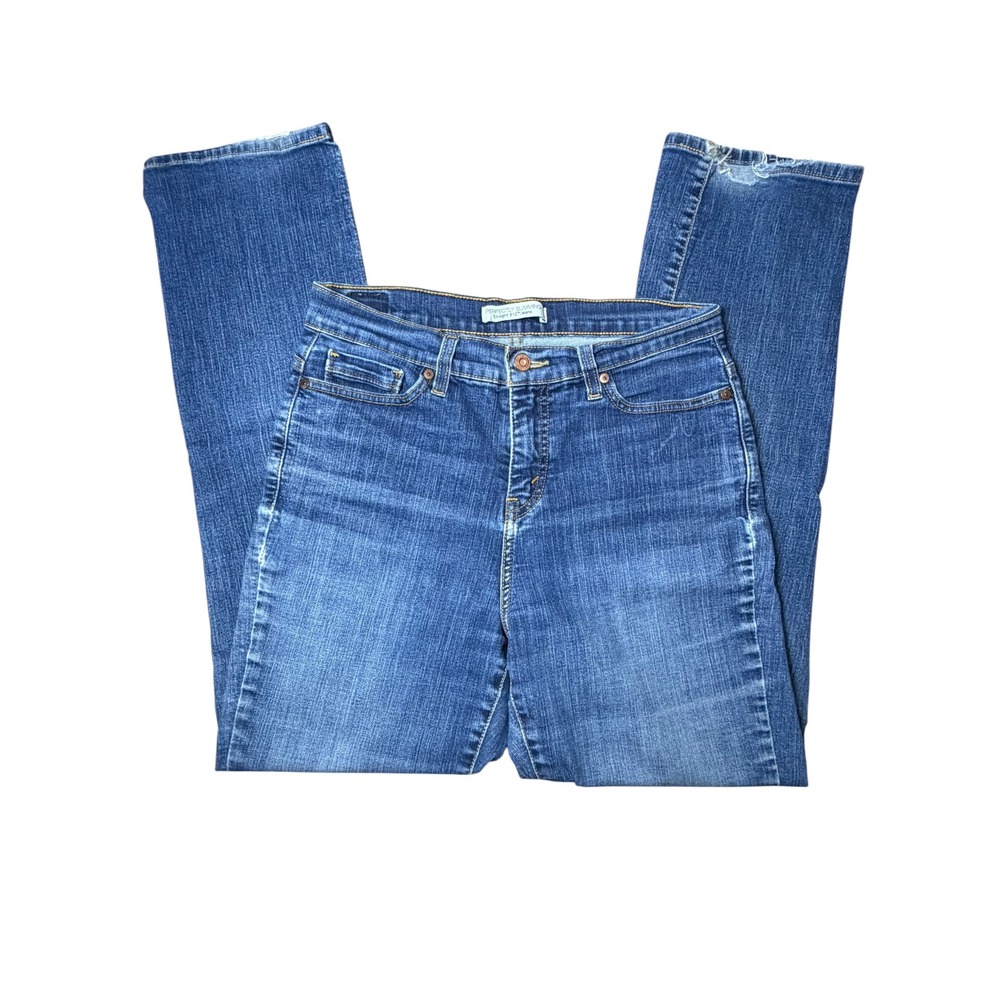 Levis 512 Perfectly Slimming Straight Leg Jeans Medium Wash Blue Denim W30 L30